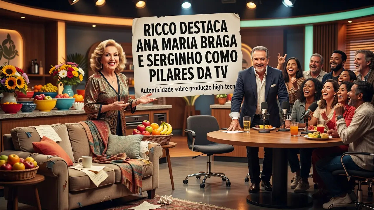 Ricco Destaca Ana Maria Braga e Serginho Como Pilares da TV