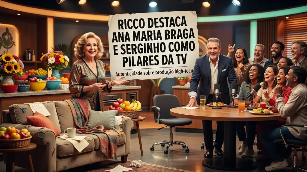 Ricco Destaca Ana Maria Braga e Serginho Como Pilares da TV