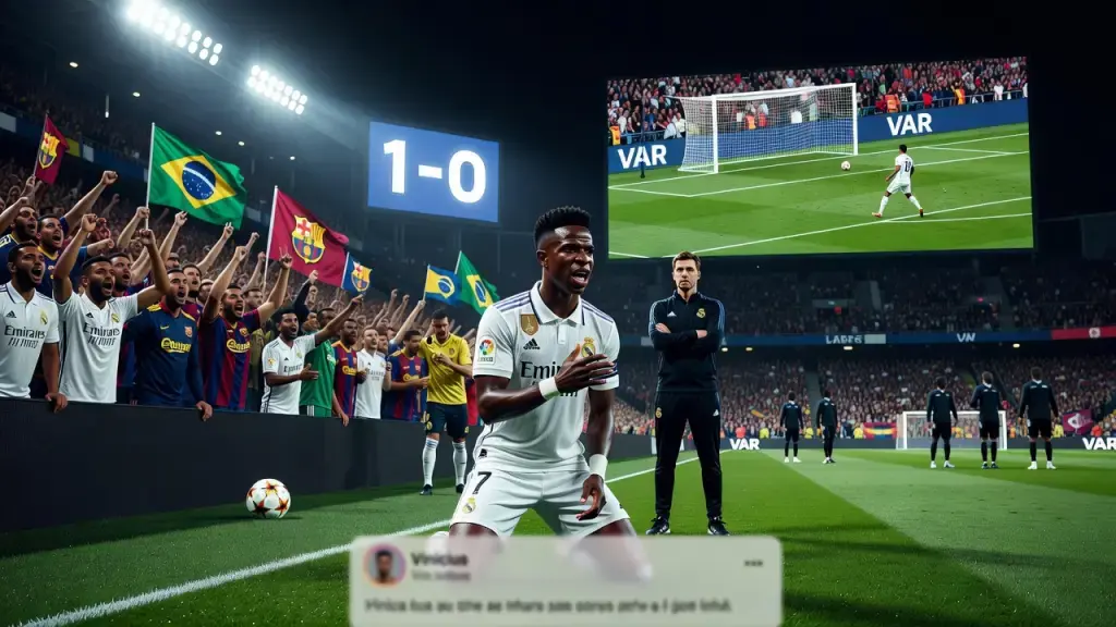 Expulsão de Vinicius Jr pode tirá-lo do Clássico contra o Barcelona