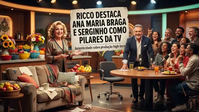 Ricco Destaca Ana Maria Braga e Serginho Como Pilares da TV